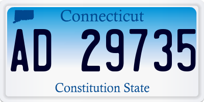 CT license plate AD29735