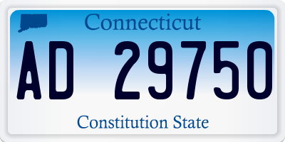 CT license plate AD29750