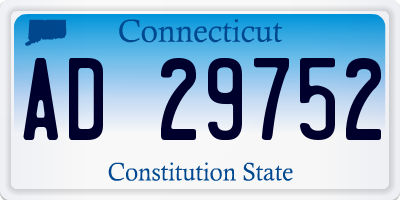 CT license plate AD29752