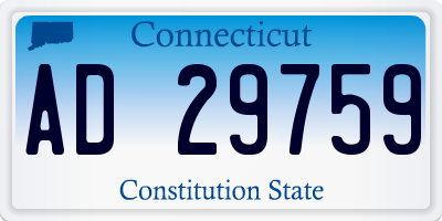CT license plate AD29759