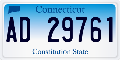 CT license plate AD29761