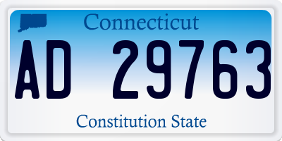 CT license plate AD29763