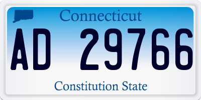CT license plate AD29766