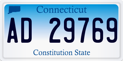 CT license plate AD29769