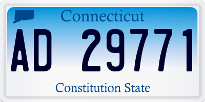 CT license plate AD29771