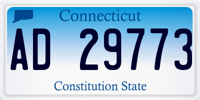 CT license plate AD29773