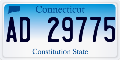CT license plate AD29775