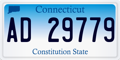 CT license plate AD29779