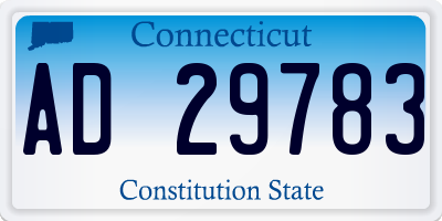 CT license plate AD29783