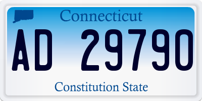CT license plate AD29790