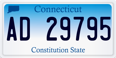 CT license plate AD29795