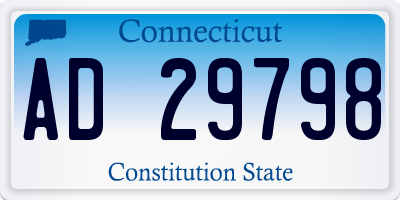 CT license plate AD29798