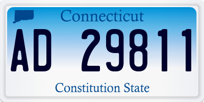 CT license plate AD29811