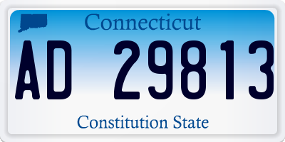 CT license plate AD29813