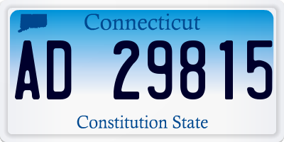 CT license plate AD29815