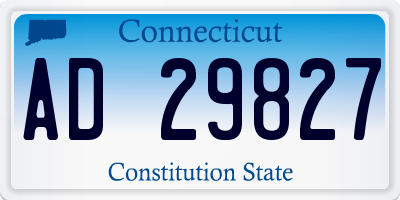 CT license plate AD29827