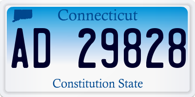 CT license plate AD29828