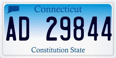 CT license plate AD29844