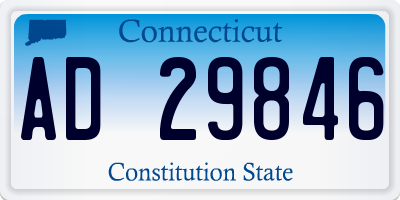 CT license plate AD29846
