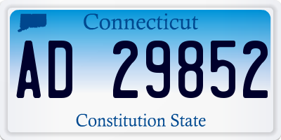 CT license plate AD29852