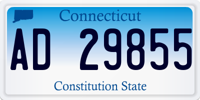 CT license plate AD29855