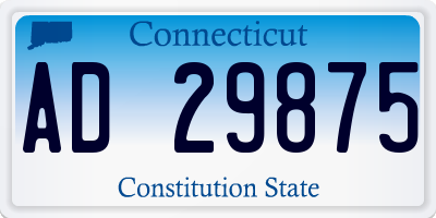 CT license plate AD29875