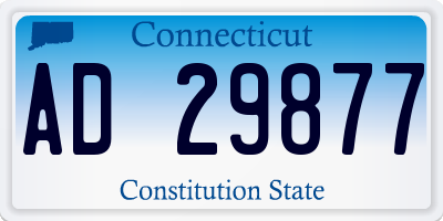 CT license plate AD29877