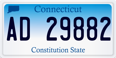 CT license plate AD29882
