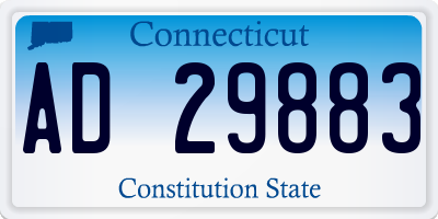 CT license plate AD29883