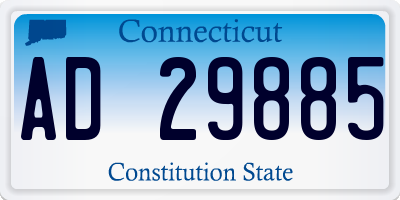 CT license plate AD29885