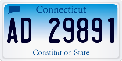 CT license plate AD29891