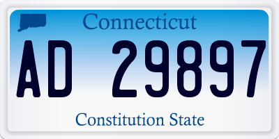 CT license plate AD29897