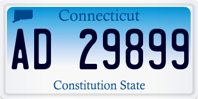 CT license plate AD29899