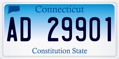 CT license plate AD29901