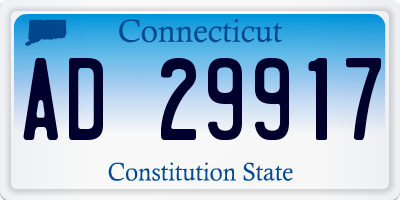 CT license plate AD29917