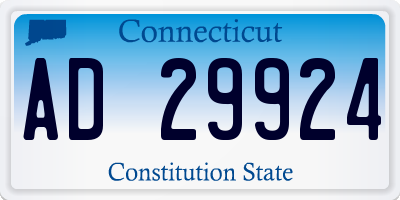CT license plate AD29924