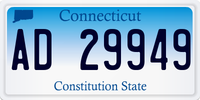 CT license plate AD29949