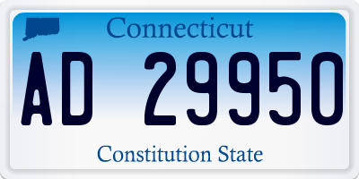 CT license plate AD29950