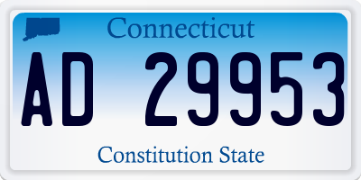 CT license plate AD29953