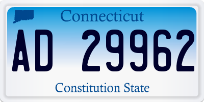 CT license plate AD29962