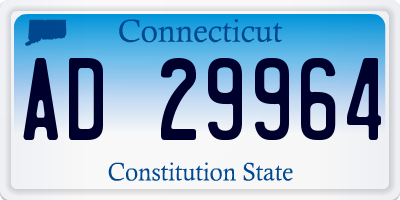 CT license plate AD29964