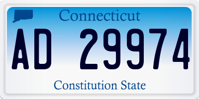 CT license plate AD29974