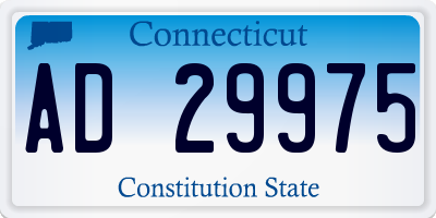 CT license plate AD29975
