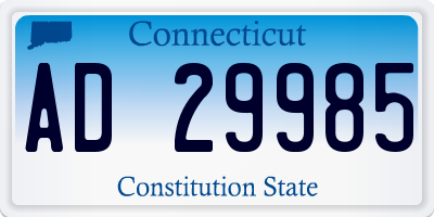 CT license plate AD29985