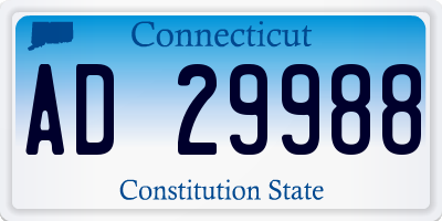 CT license plate AD29988