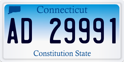 CT license plate AD29991