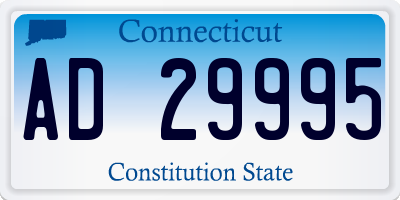 CT license plate AD29995
