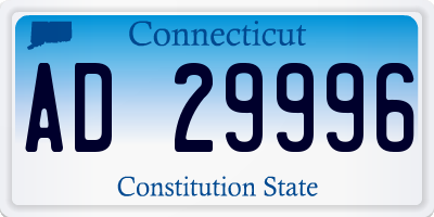 CT license plate AD29996