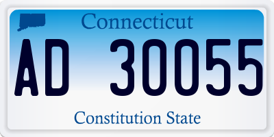 CT license plate AD30055
