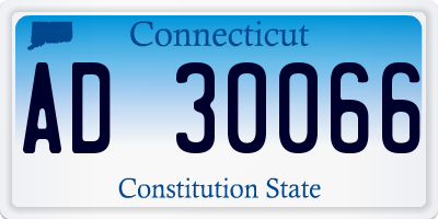 CT license plate AD30066